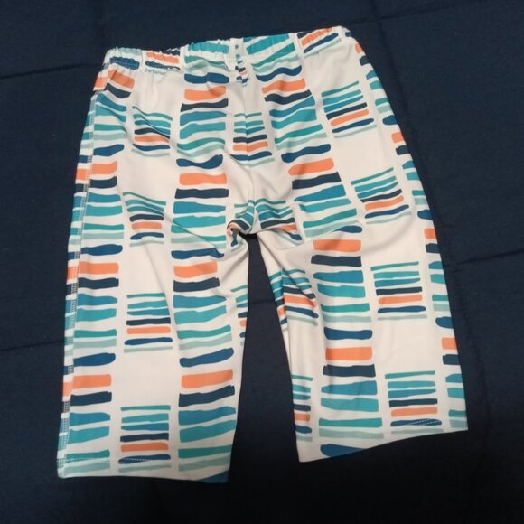 NWOT Q-SWIMWEAR WHITE PATTERNED ATHLETIC JAMMER SHORT, SIZE "M" (34") - Picture 2 of 7